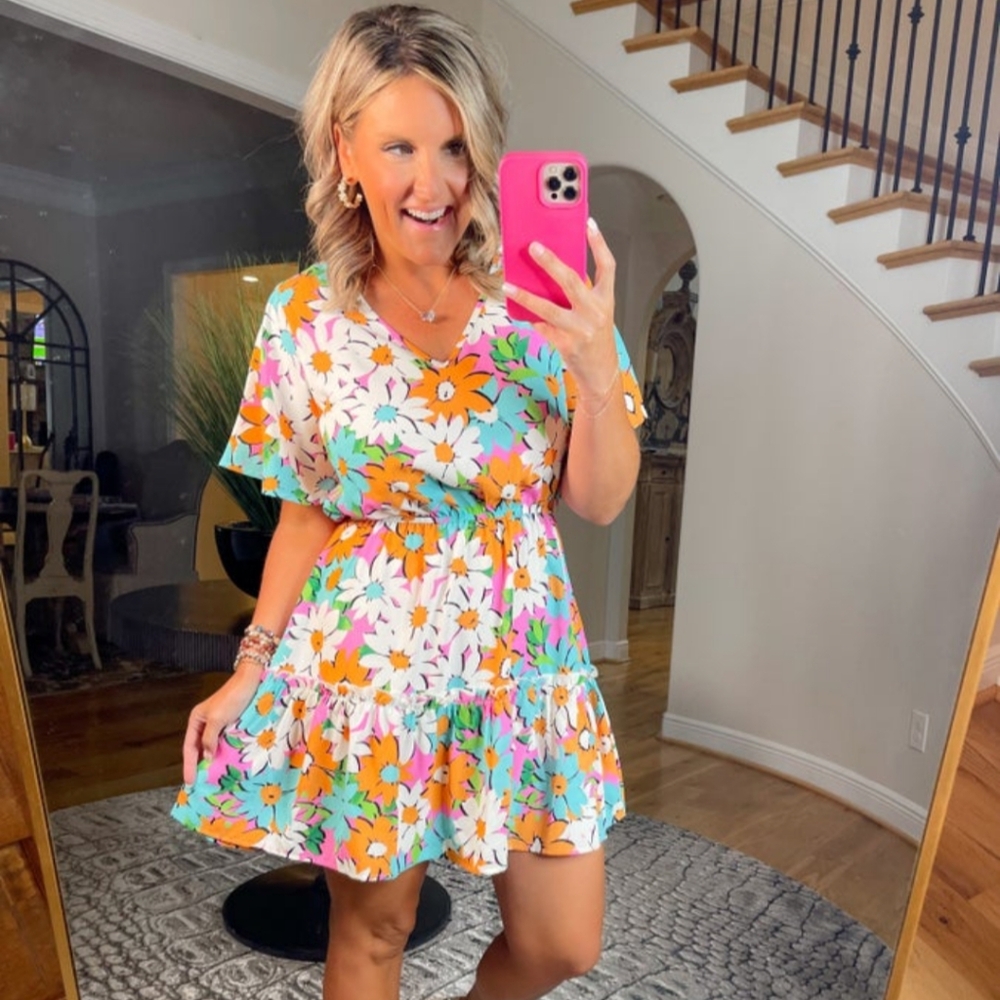 Floral V-Neck Dress